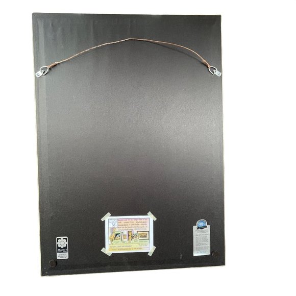 African Handmade Banana Leaf Art Project Art Wall Hanging 17in x 23.5in Signed - Picture 8 of 16